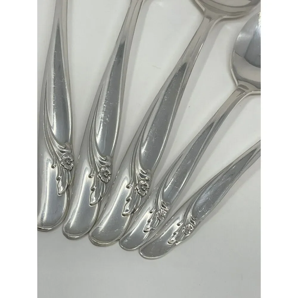 International EXQUISITE Silverplate 1957 Serving Table Sugar Spoons Butter Knife